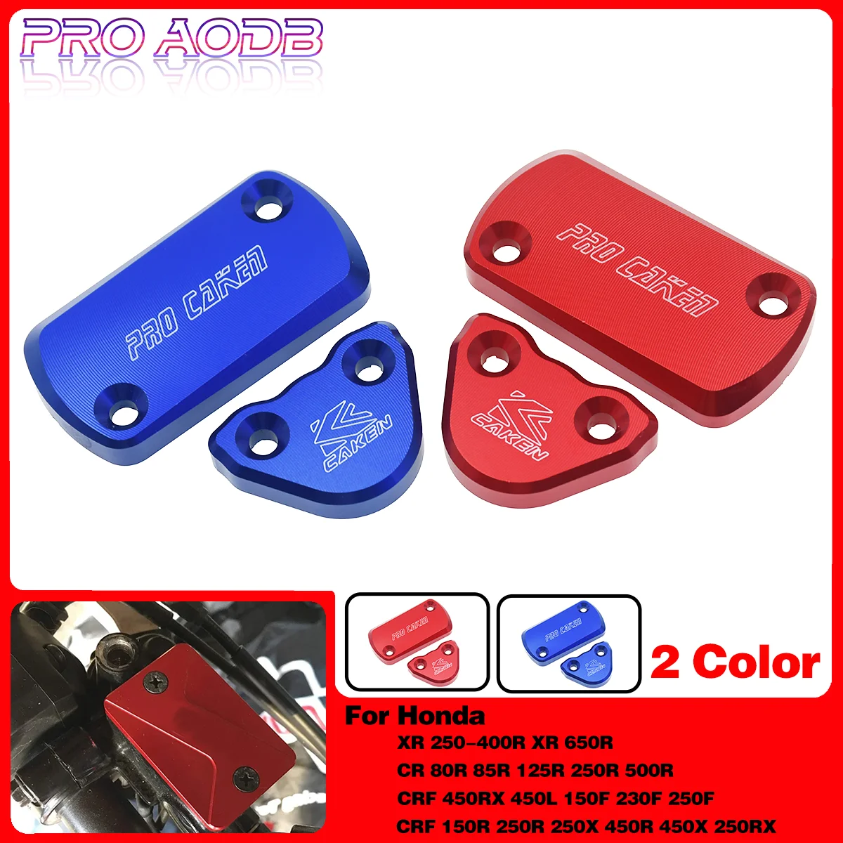 Endurance Motocross CNC Cap Front Rear Brake Fluid Reservoir Cover For Honda XR 250-400R 650R CR 80R 85R 125R 250R 500R CRF 230F