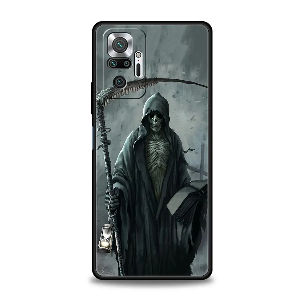 Etui na telefon Grim Reaper Skull Skeleton do Xiaomi Redmi Note 14 13 5G 10 11 12 Pro Plus 4G 14C 13C 12C 10C Black Cover