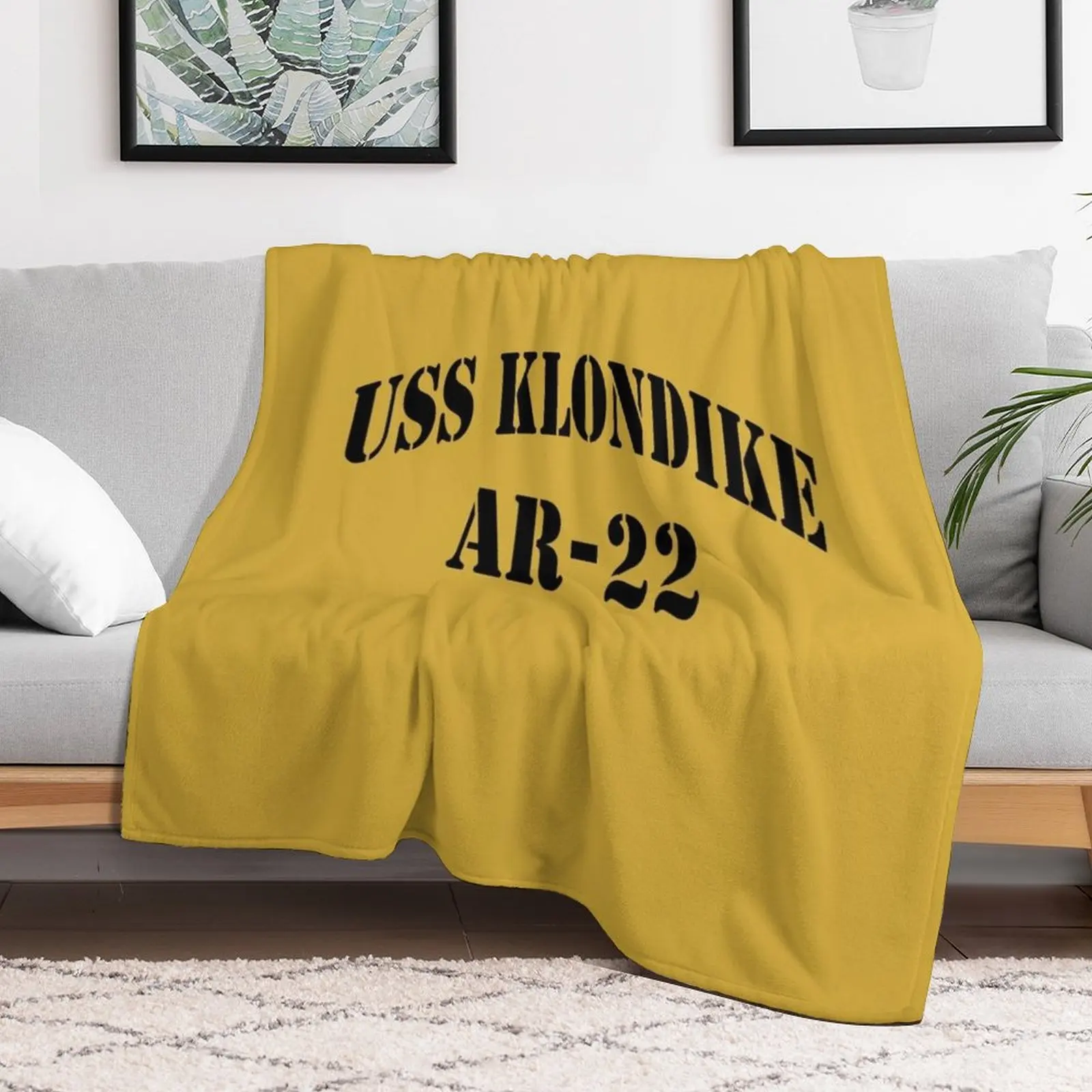 USS KLONDIKE (AR-22) SHIP'S STORE Throw Blanket Thermals For Travel blankets ands Blankets