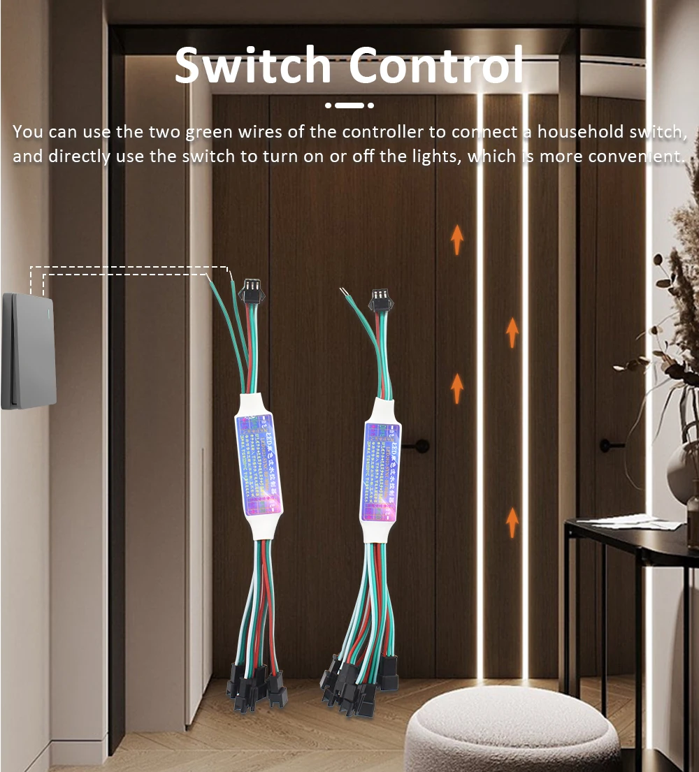 DC 24V WS2811 Running Water Flowing Sync LED Strip Light SMD2835 10mm Horse Race Pixel Addressable Flexible Linear Lamp for Hom