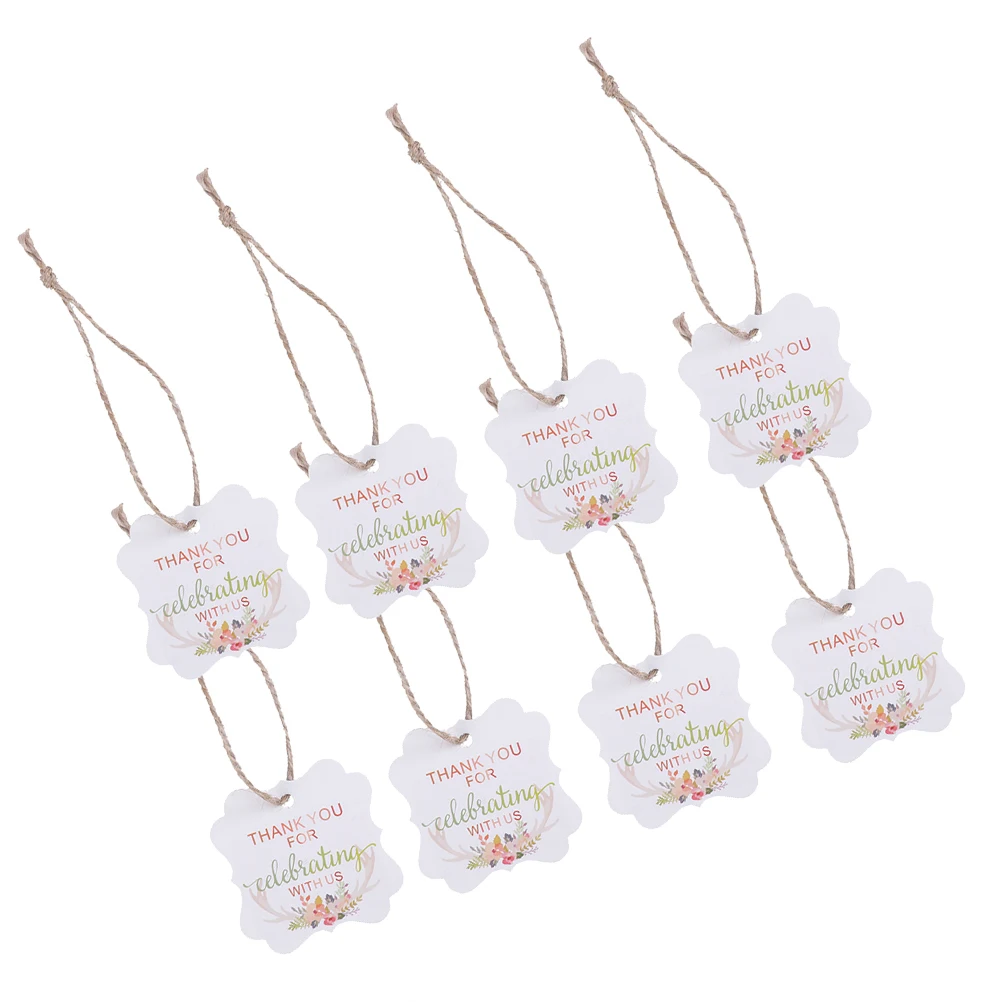 

100 Pcs Bakery Decoration Hang Tag Gift Hangtag Thank You Decorative Tags Paper The