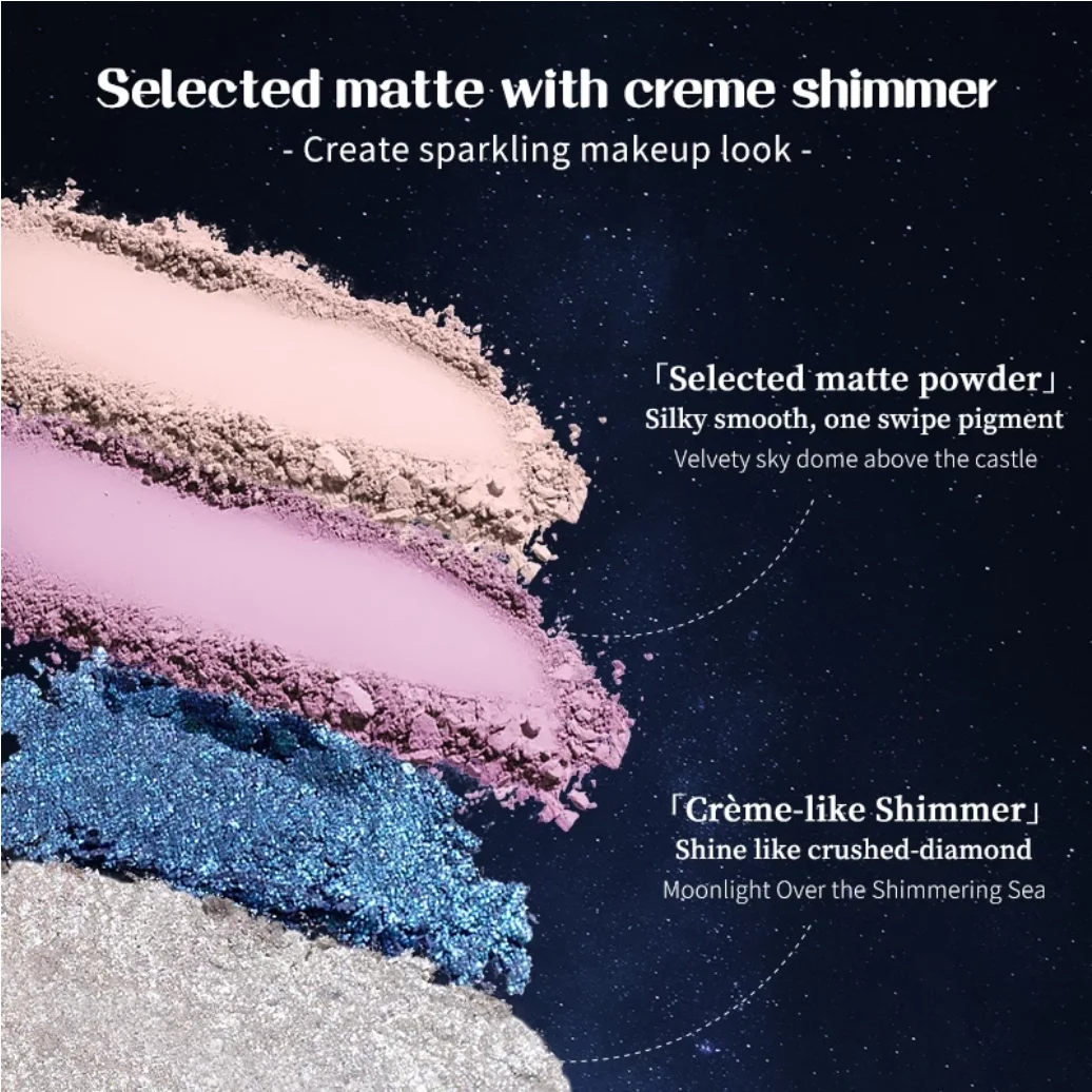 플라워 노즈 문라이트 머메이드 시리즈 5색 주얼리 아이섀도우 팔레트 효과 실키 파우더 매트 카멜레온 아이 메이크업 화장품