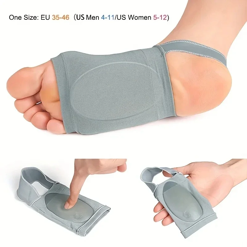 1 paire de manchons de soutien de la voûte plantaire, attelle de Compression métatarsienne pour le soutien du pied plat et le soulagement de la fasciite plantaire, pour hommes et femmes