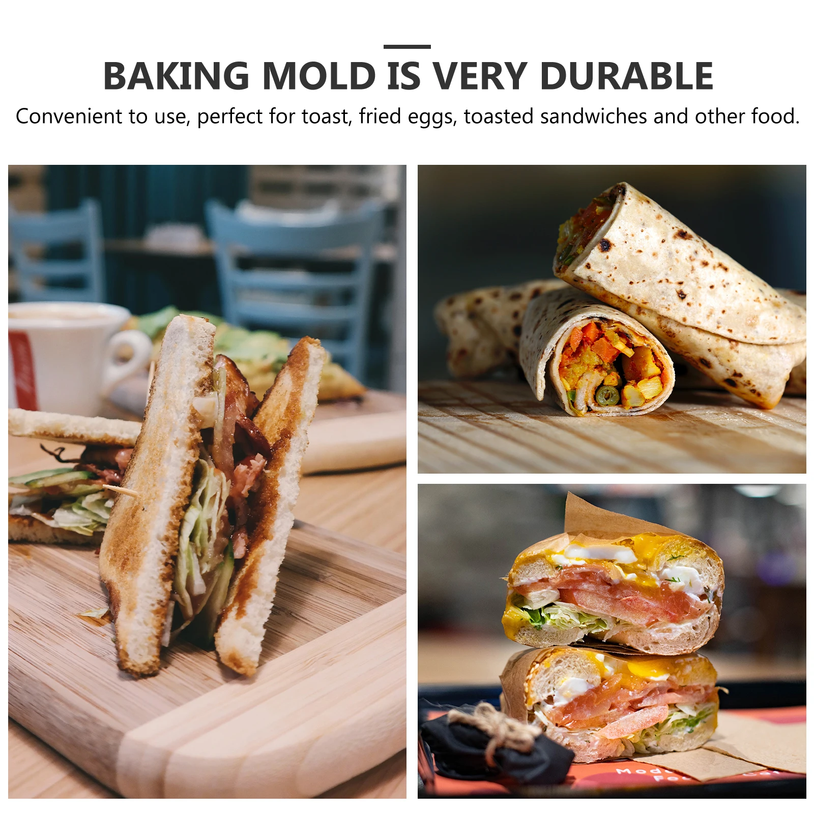 

Sandwich Pan Double Sided Baking Frying Tray Non-Stick Bread Cheese Grill Press Cooking Tool for Breakfast Maker Kitchen
