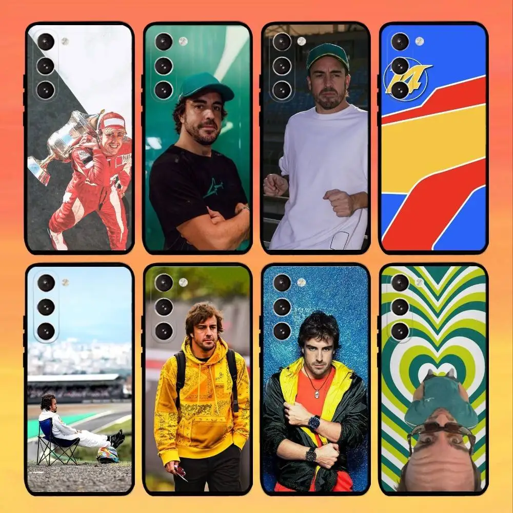 

Racing Fernando Alonso 14 Cover Phone Case For Samsung Galaxy A73,A72,A71,A70,A53,A52,A51,Others Soft Black Cover