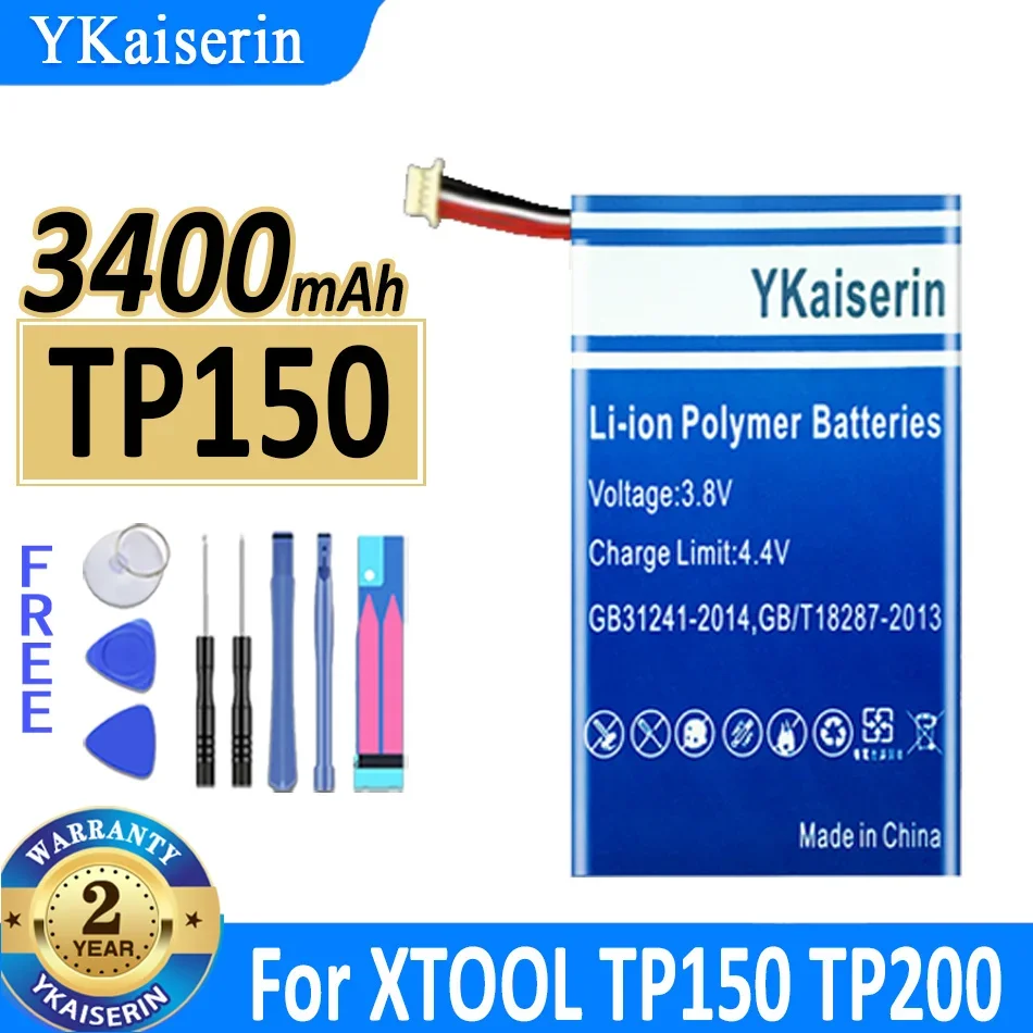 

Аккумулятор ykaisсеребрин 3400 мАч для XTOOL TP150 TP200 Bateria