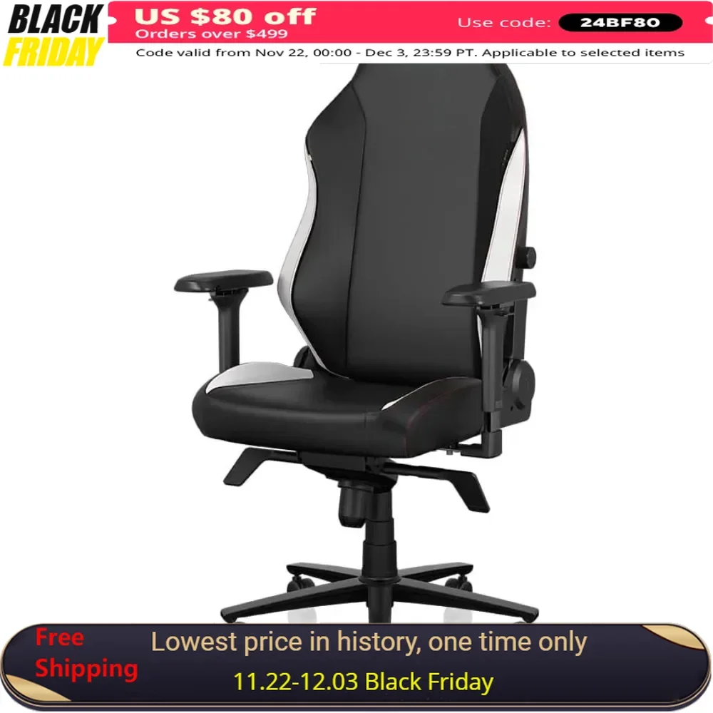 Computer Chair - Reclining, Ergonomic with 4D Armrests, Magnetic Head Pillow & Lumbar Support, Gaming Chair