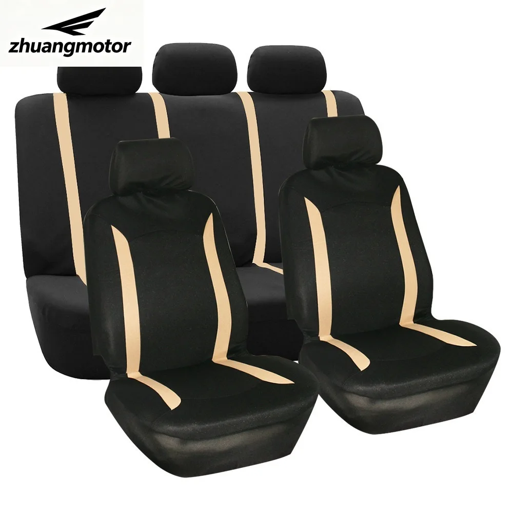 Universal 7 Colors 5 7 8 Seats CoverAuto Car Seat Covers Ployester Cushion Full Set Front Rear For Sedans Seat Cover AT MT