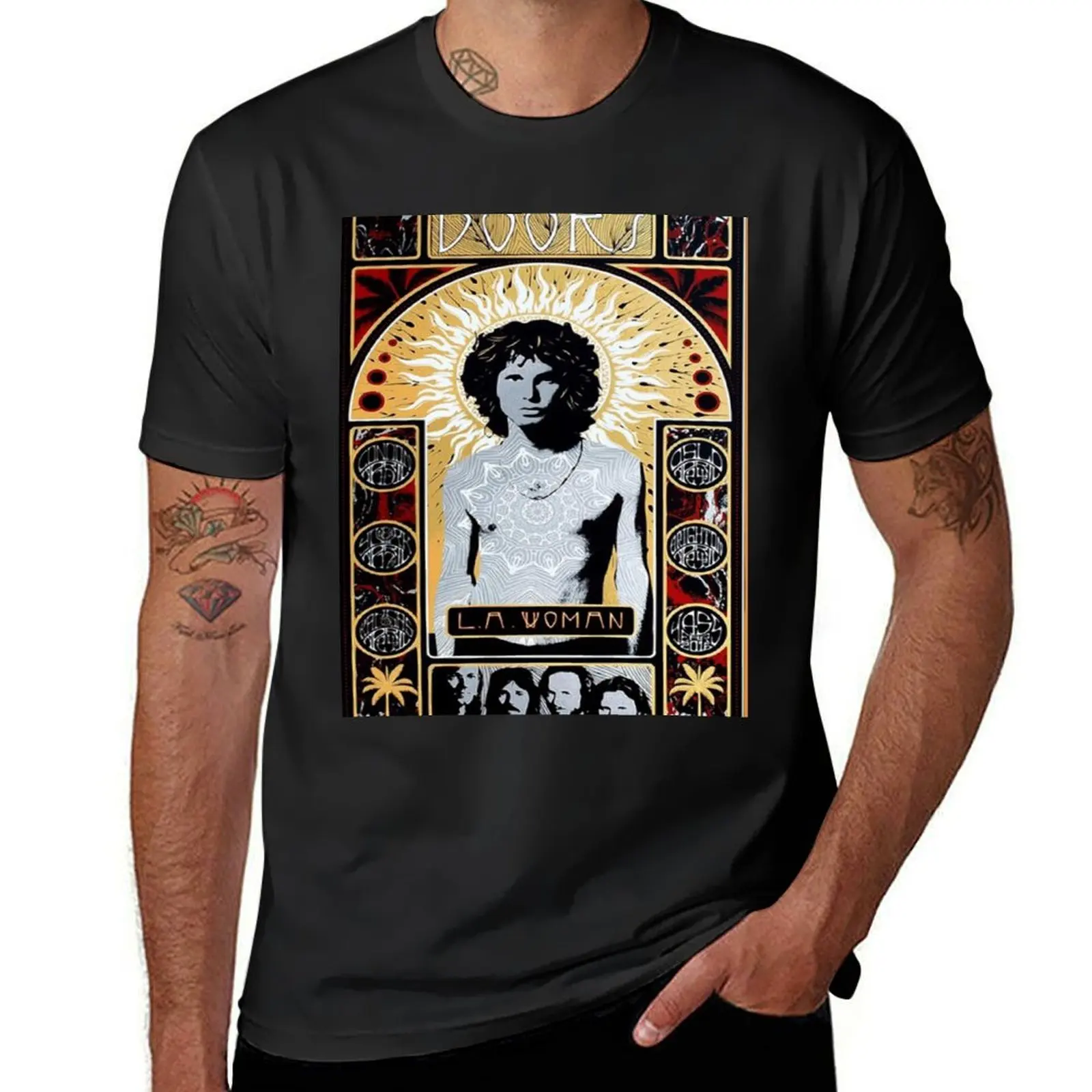 

Jim Morrison Collage T-Shirt summer tops quick-drying mens workout shirts