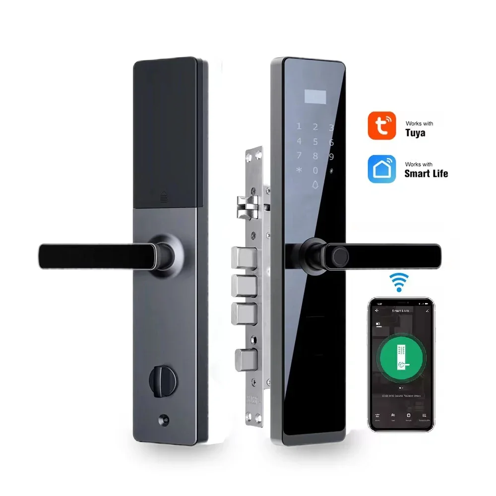 Sistema de Seguridad Ttlock, Cerradura Inteligente de entrada sin llave, con huella dactilar, para puerta Delantera