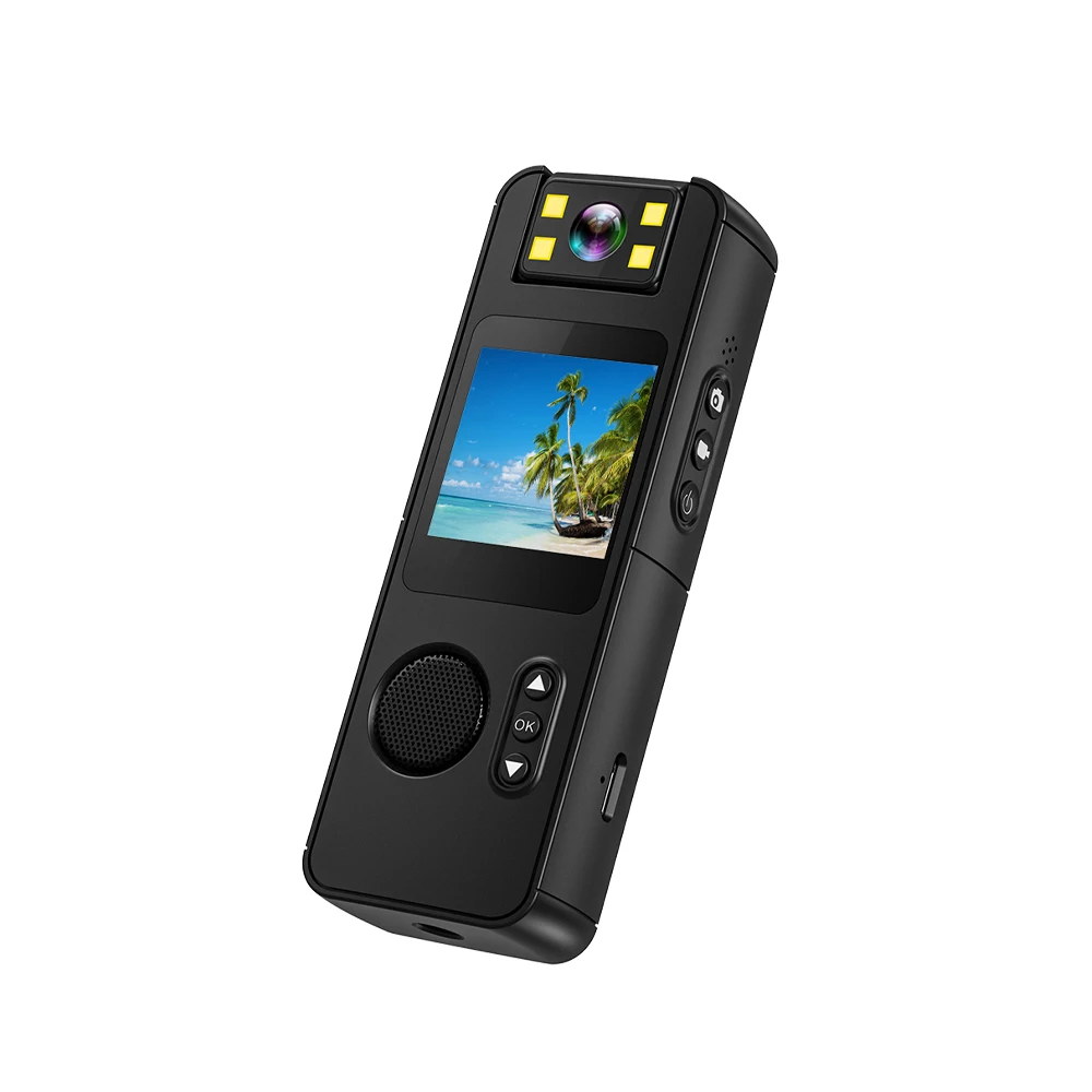 

Smart HD CS11 Камера с задним зажимом Видеорегистратор 1080P Регулируемый объектив на 180 градусов Встроенный светодиодный светильник Поддержка Wi-Fi TF-карты 256 ГБ Por