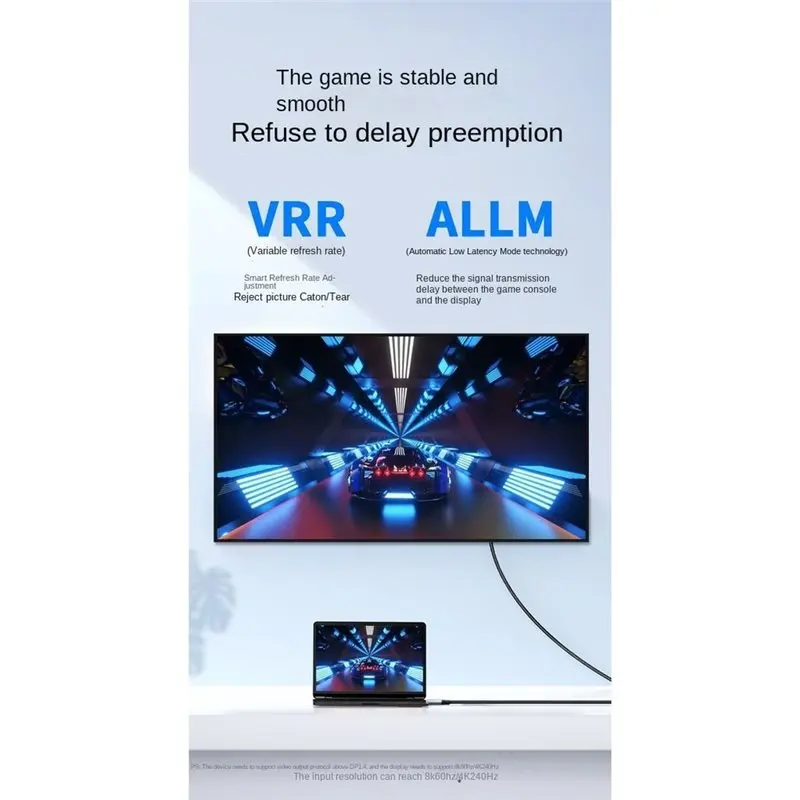 A97I-USB-C To Displayport 1.4 Cable 8K@60Hz Type-C To DP One-Way Transmission Audio Cable For Offices Laptops 1.8M