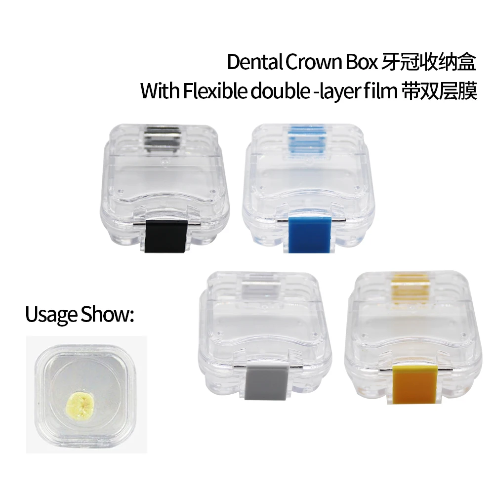 Dental Crown Box With Transparent Flexible Film Denture Tooth Box