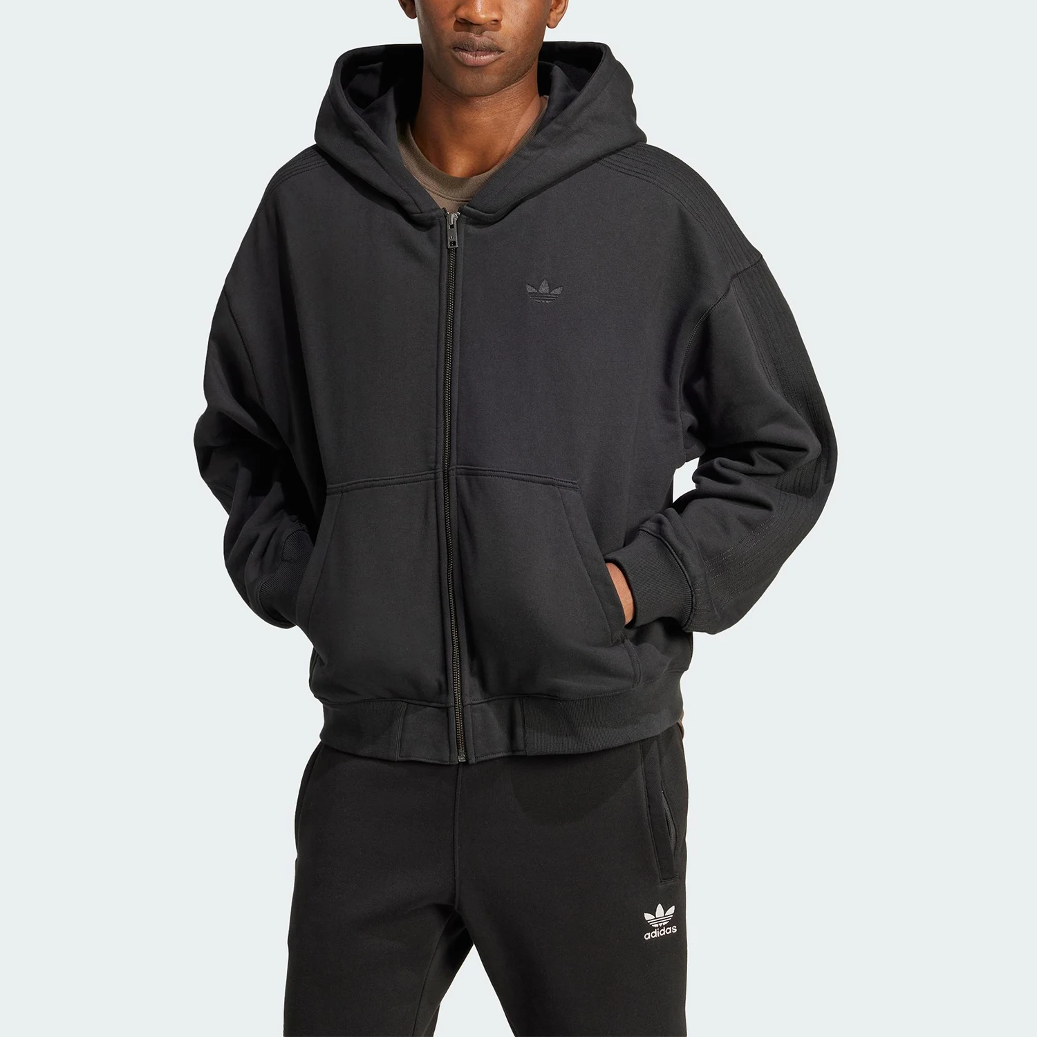 

Adidas genuine genuine Men's Classic Knit Simple Loose Jacket JC9579