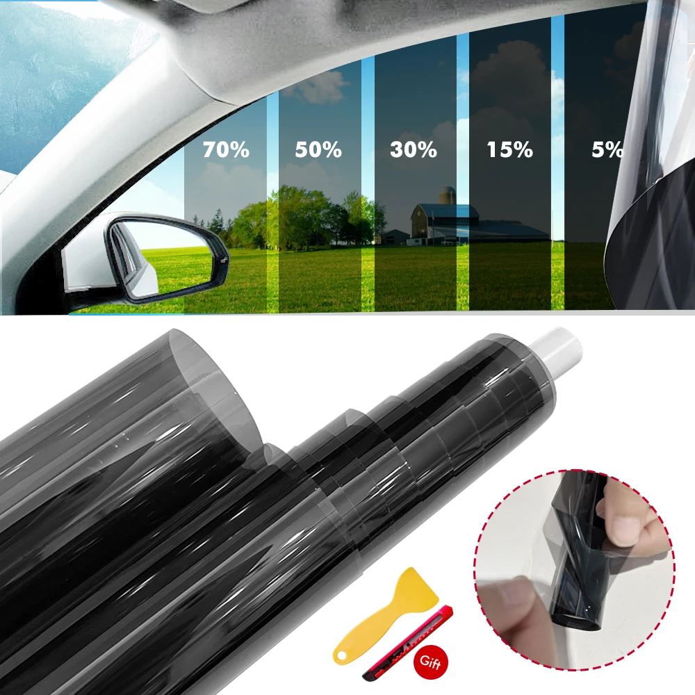 Car Sun Shade Membrane Window Privacy Tint Film Auto Vinyl Anti Look Glass Sticker Foils Summer Solar UV Protector Mirror Films