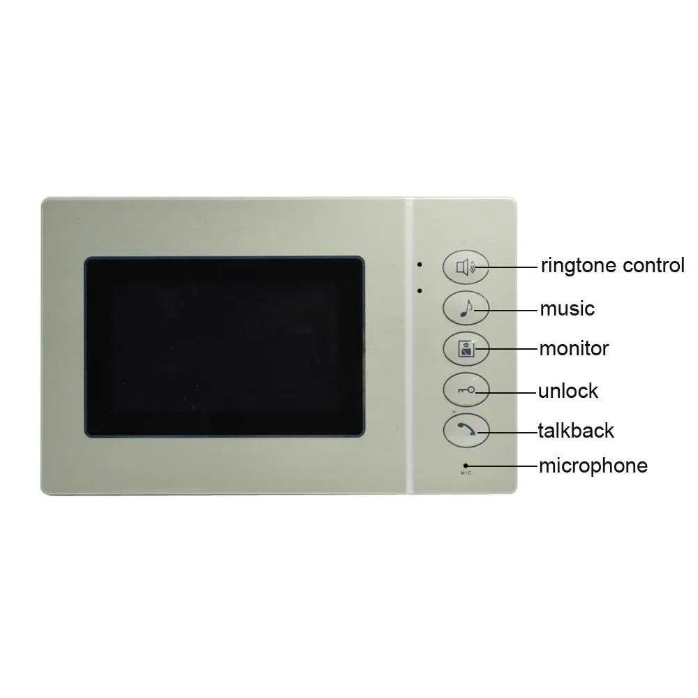 1Set 4 Inch LCD Screen House Intercom System Wired Door Nell Ring Smart Video Door Phone Night Vision Camera Waterproof