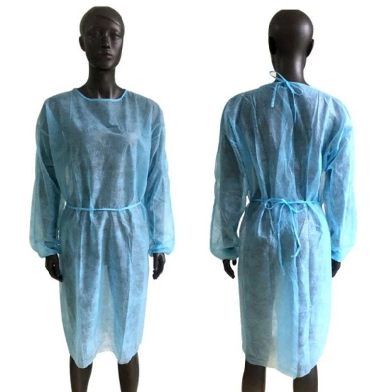 Einweg-Isolationskleider Vollbedeckung bietet Sicherheit Sauberkeit gelb/grün bester Verkauf