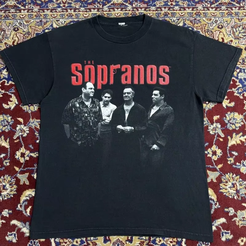 Retro Promotional T-shirt, _The Sopranos_ Gangster Retro Street T-shirt, Summer New Casual Fashion