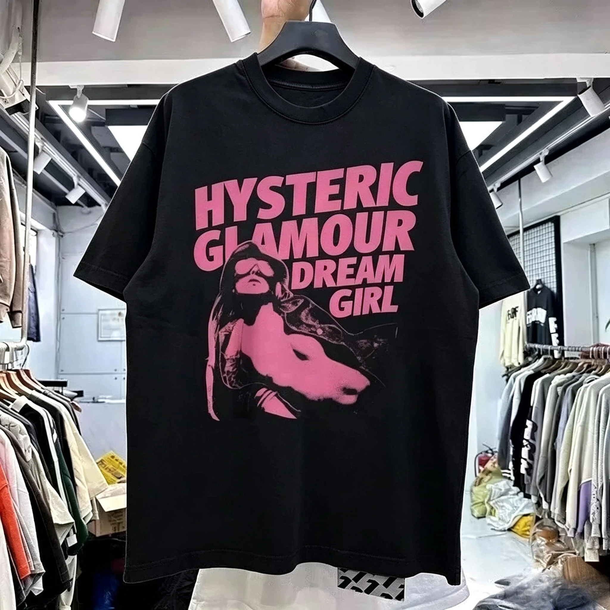 Hysteric Glamour Tour Commemorative T-shirt Summer New Casual T Shirt Suitable for Both Men's and Women's Casual Fashion T Shirt