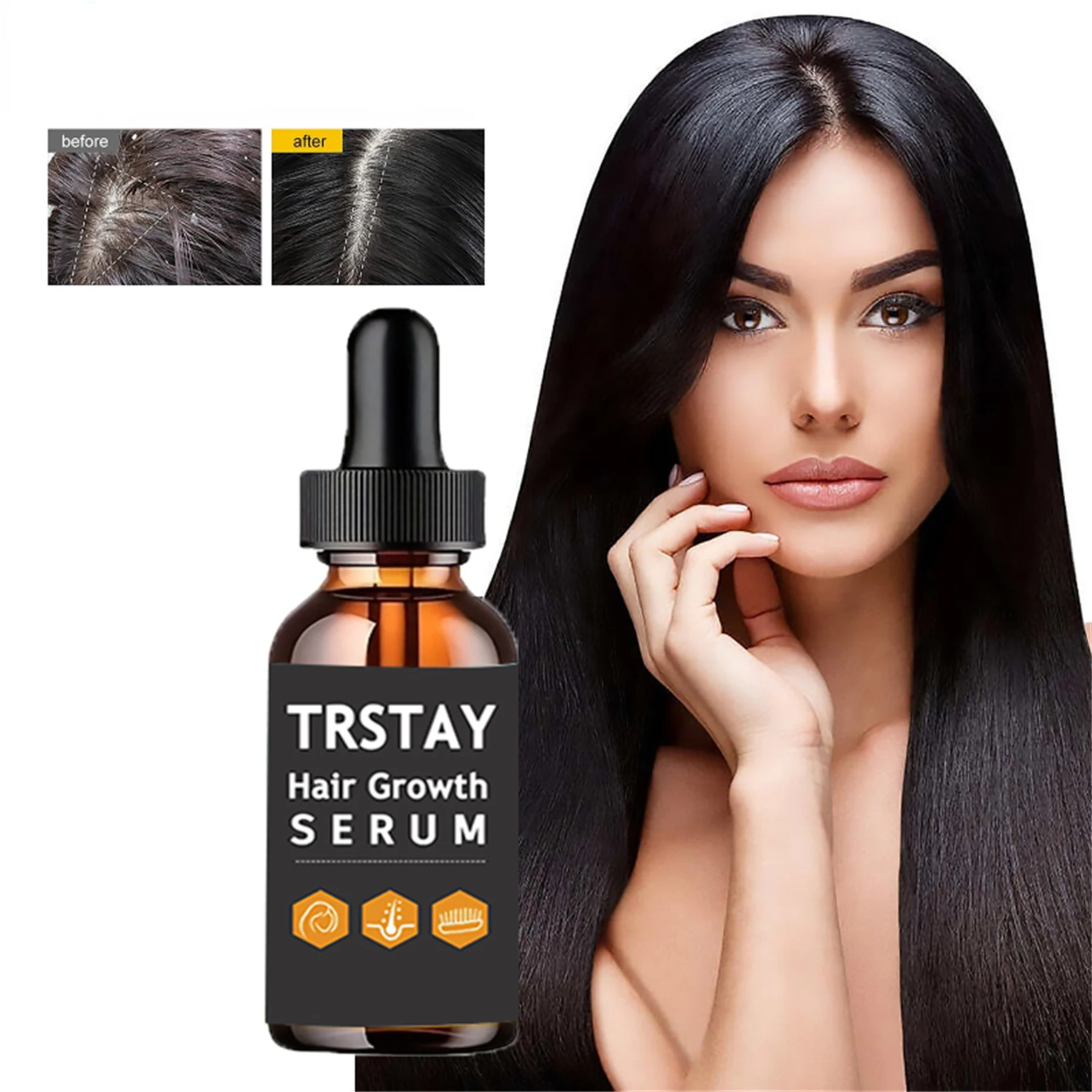 Anti Alopecia Fast Hair Growth Oil Essential Oils Essence Anti Loss Bald Treatment Scalp Massage Serum Hair Thickening