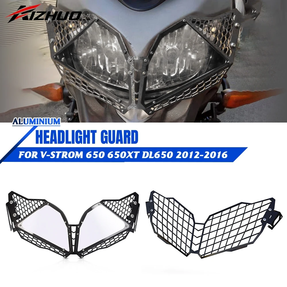 

Motorcycle Accessories CNC Headlight Grill Guard Cover Protector FOR Suzuki V-Strom 650 VStrom 650XT 2012 2013 2014 2015 2016