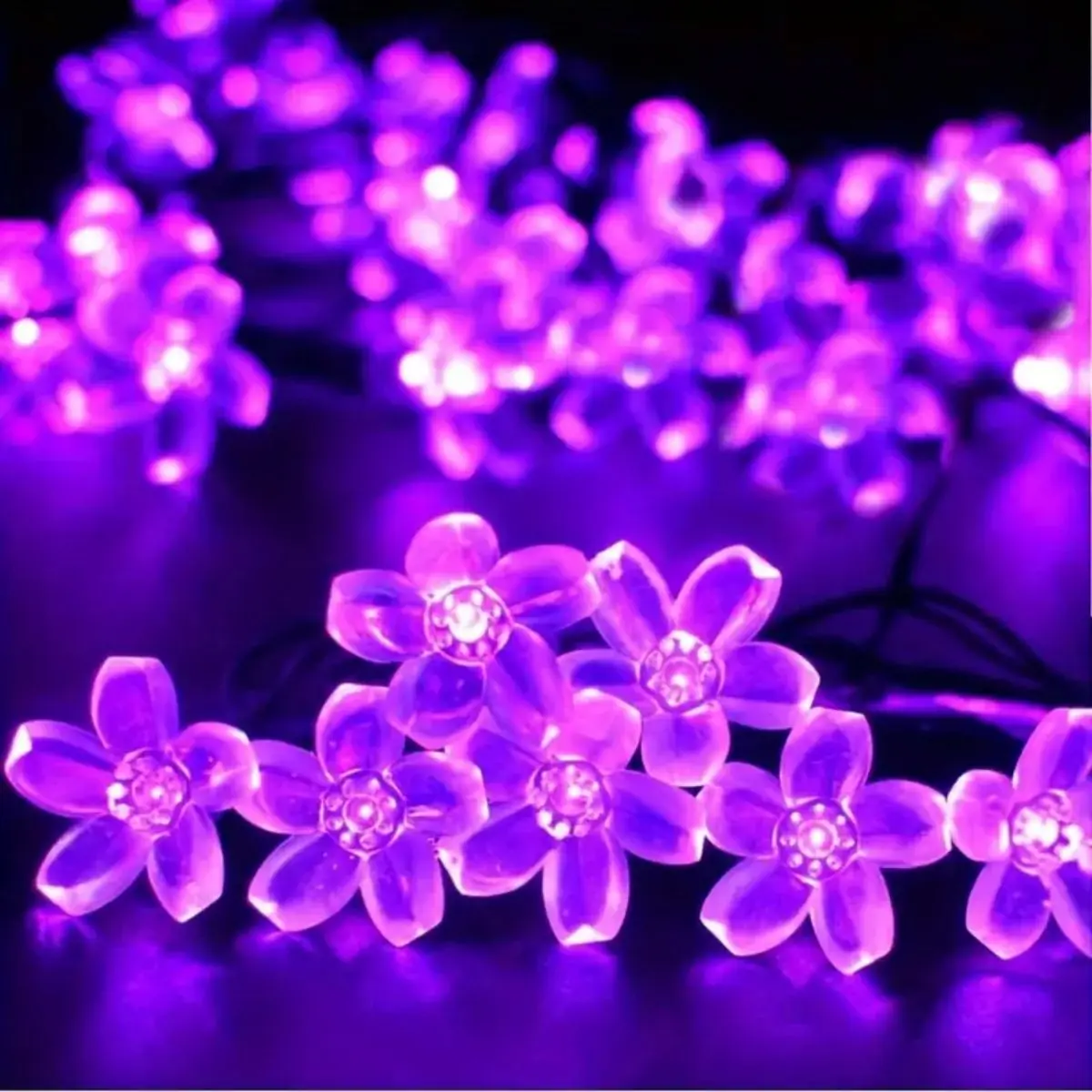 1set, Solar Cherry Blossom Light String, Waterproof Solar Patio Lights,Halloween Decorations Lights Outdoor