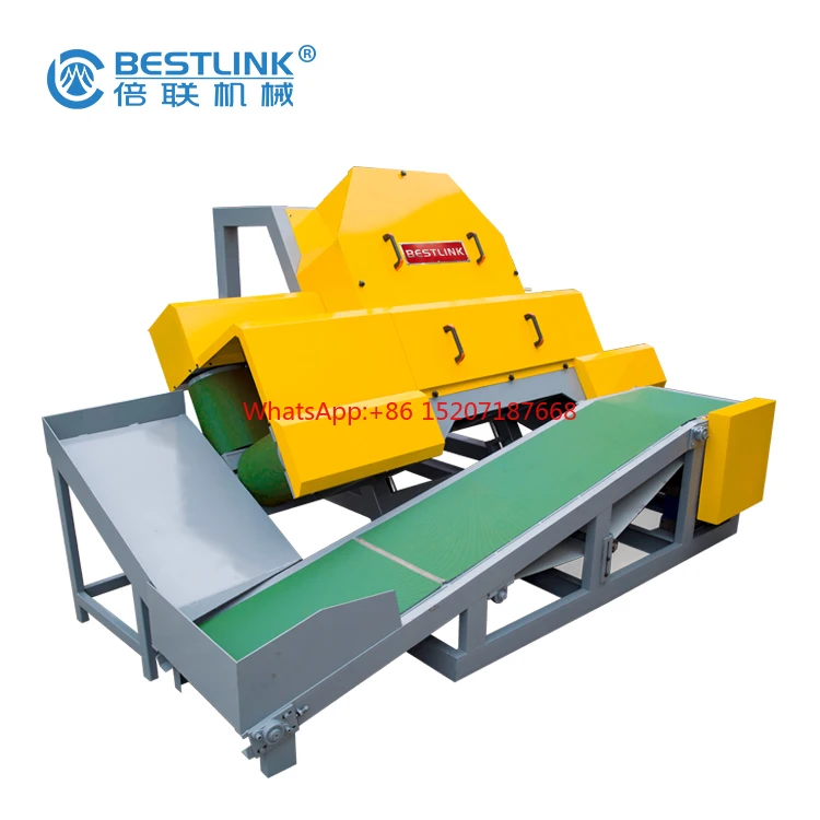 PVC Belt Conveyor size 4400x870x900mm for Mighty Stone Saw Cutting Machine