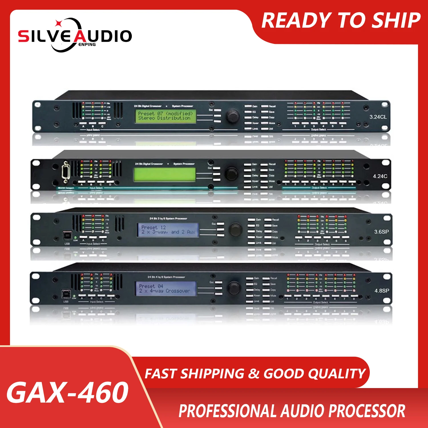 GAX-460 Professional Digital Processor Speaker Management Pro Audio Processor Protea Pro Stage Audio Equipment