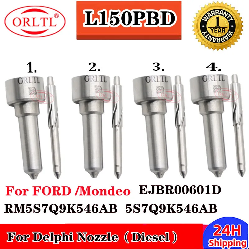 4 PCS L150PBD L150PBC For FORD EJBR00601D RM5S7Q9K546AB 5S7Q9K546AB Mondeo Mk III 2.2L Diesel Injector Repair Kit Nozzle