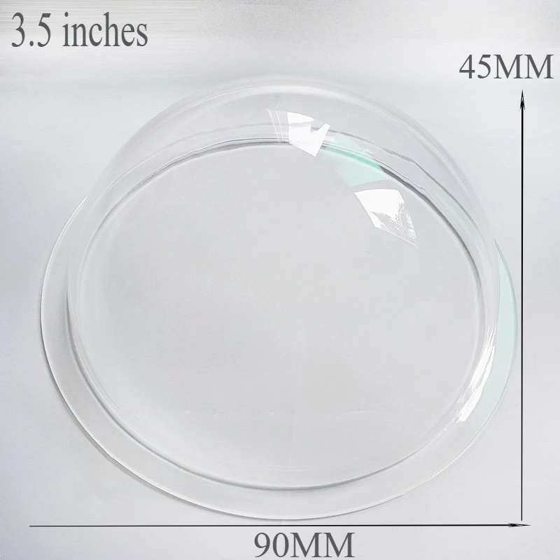 3.5 Inch hardening Acrylic Indoor / Outdoor CCTV Replacement Clear Camera mini Dome Housing Cover