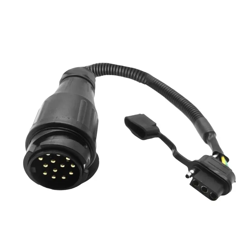For RV Trailer Trailer Conversion Plug Adapter EU 13 Way Round To US 4 Way Connector Plug