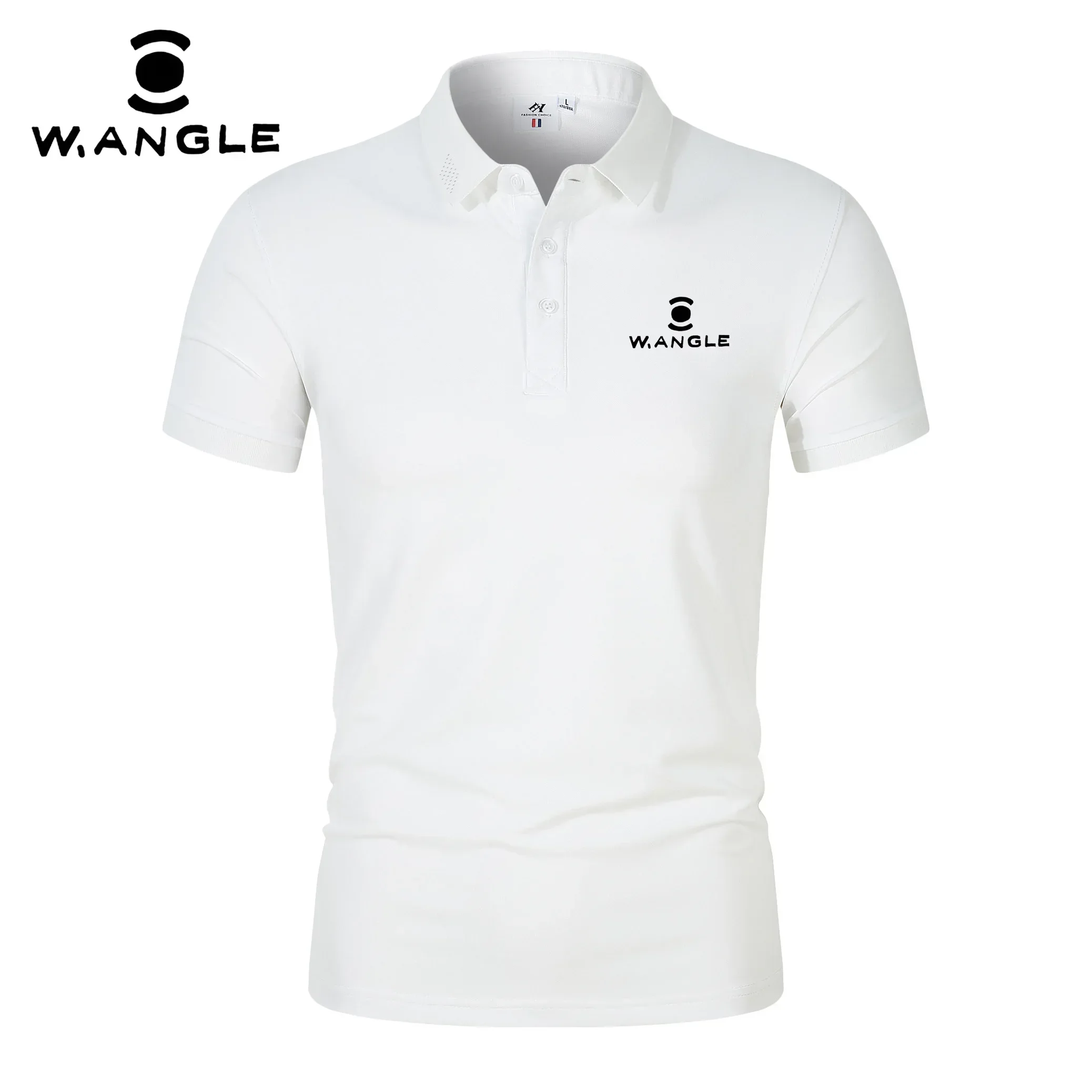 

Men's and women's ice silk cotton lapels, breathable short sleeved T-shirts, business casual tops, summer fashion, aristocratic