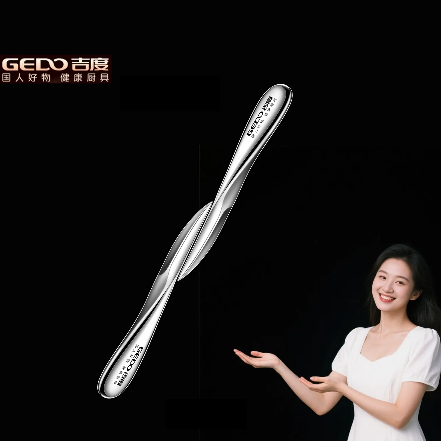 2 Pieces of GEDO Patent Design 202g Oyster Knife Ultra Thick Luxury Shellfish Shucking Tool Well Polished Seafood Shell Opener