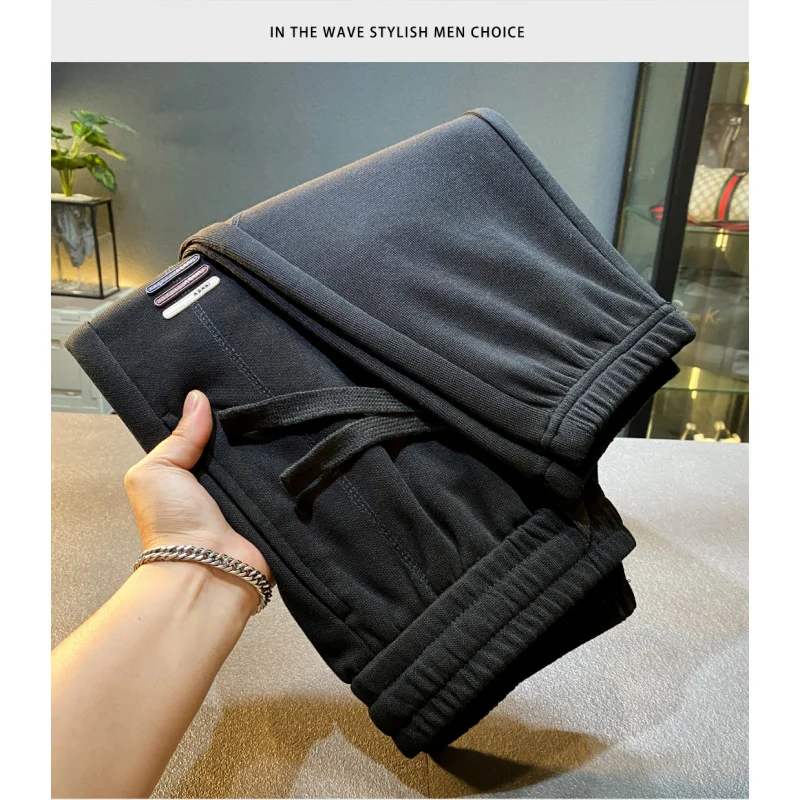 

Sports Pants Men2025Autumn New Knitted Running Harem Pants Casual Jogger Loose Cuffed Breathable Sweatpants