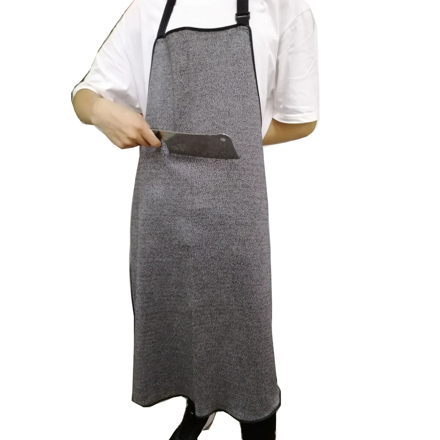 Anti Cutting Apron with Open Buckle Shoulder Strap for Easy Adjustment Gardening Woodworking and Fish Killing Protective Apron