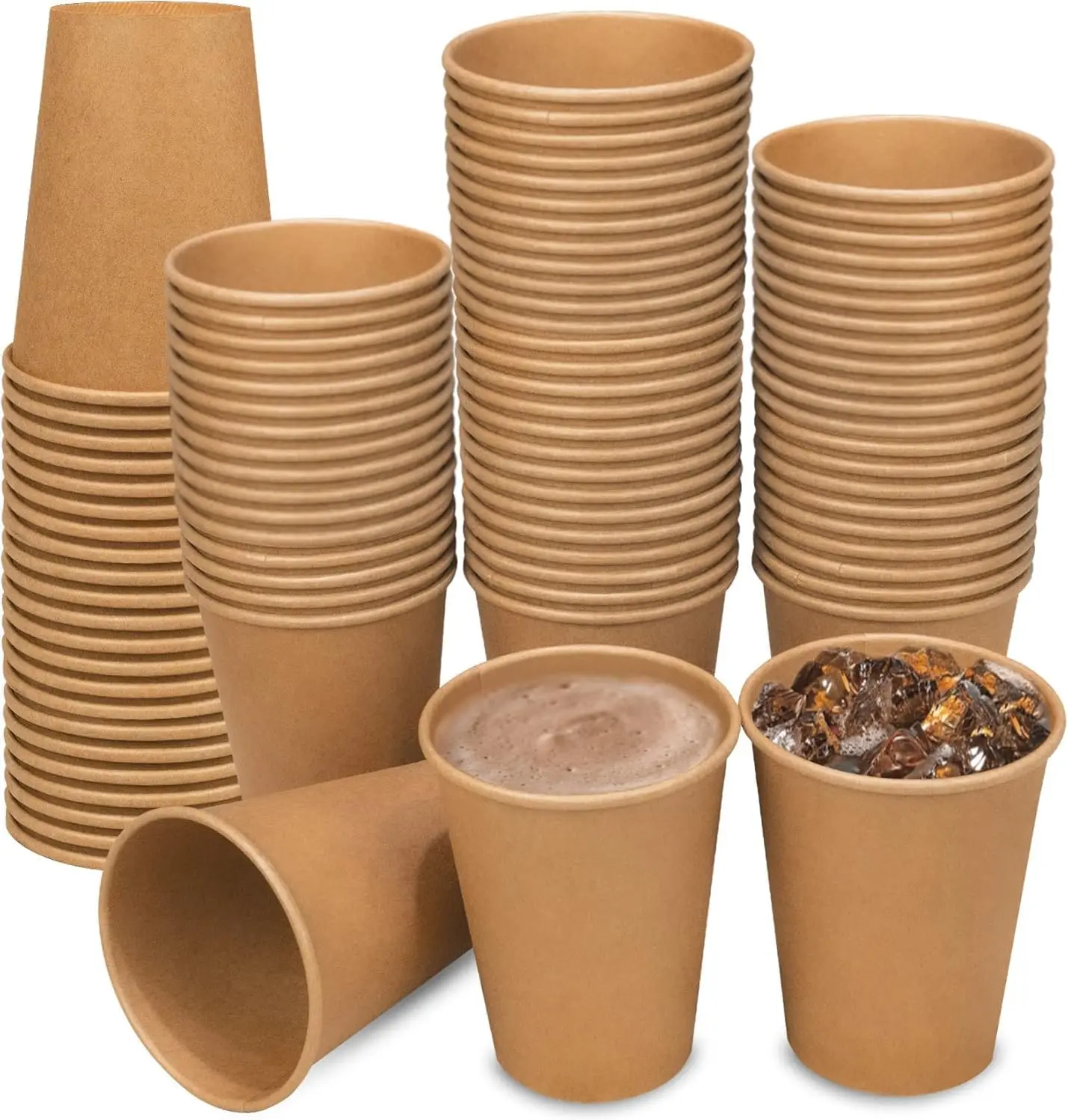 

192 Count Coffee Cups, 12 oz Disposable Coffee Cups, Hot/Cold Beverage Drinking Cup for Party, Picnic, Travel, and Event