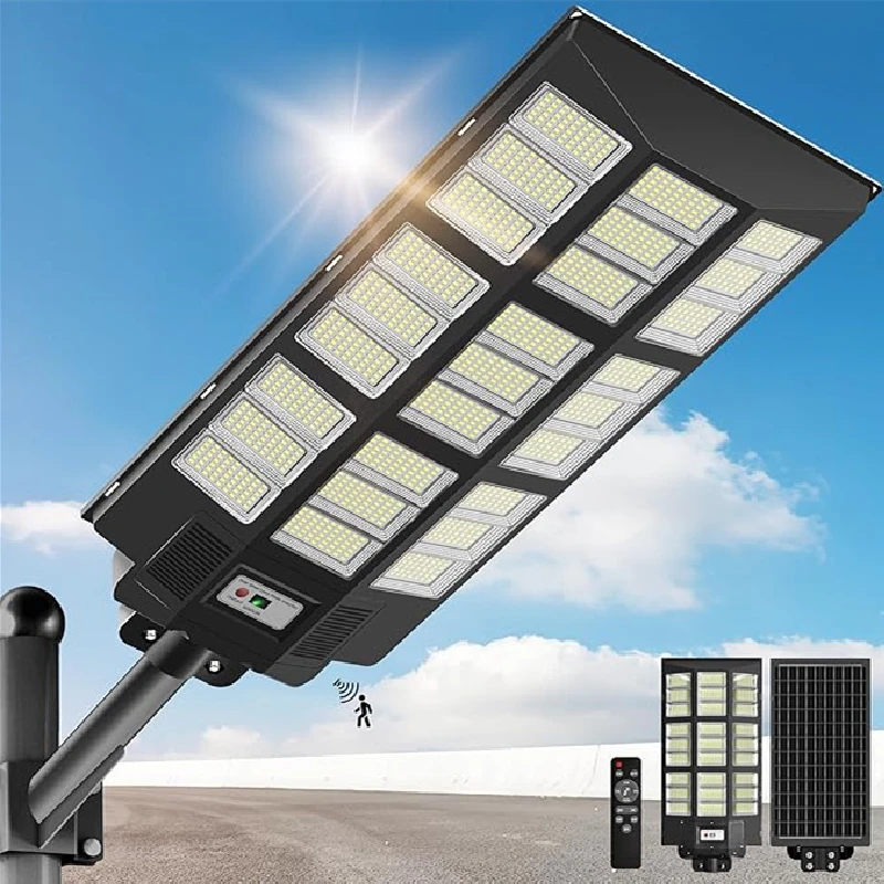 8000W Solar Light Outdoor Waterproof IP65 Remote Control for Garden Pathway 3-Year Warranty Parking Lot Solar Street Lights