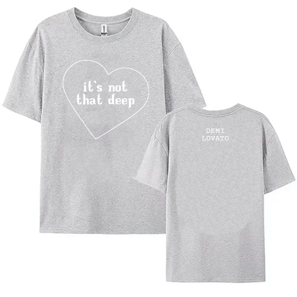 ليس ذلك أن ألبوم عميق تي شيرت ديمي لوفاتو الجرافيك تي شيرت مطبوع القطن ملابس بأكمام قصيرة بلايز الإناث الشارع الشهير طباعة القمم #4