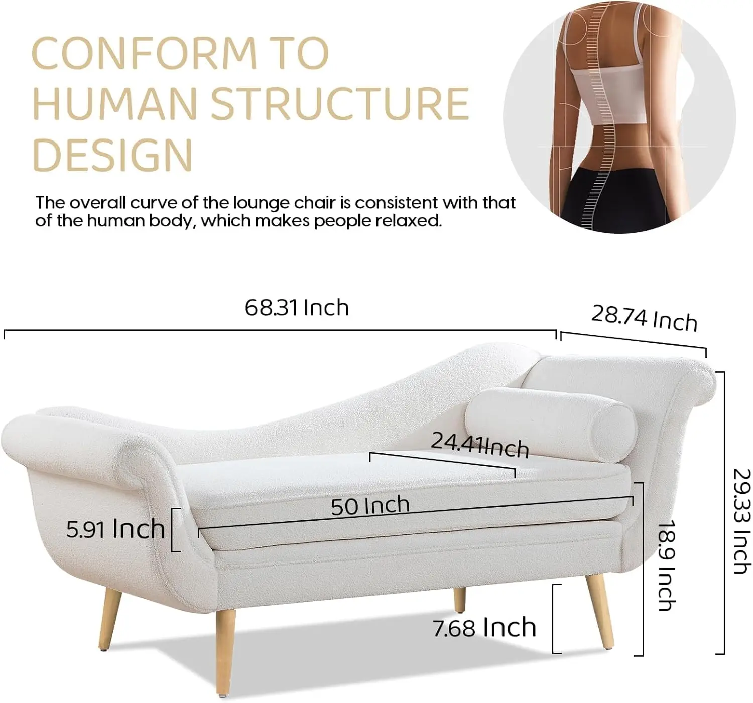 Velvet Chaise Lounge 68