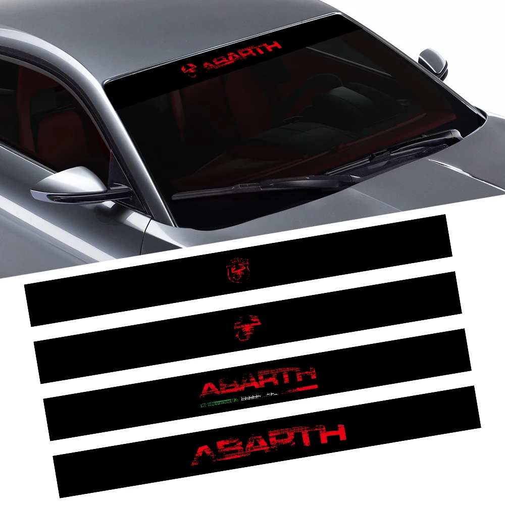 Car Windshield Sticker Accessories For Fiat 500 Abarth Punto Panda Bravo Tipo Ducato 250 Argo Tipo Egea Doblo124 Spider Stilo 