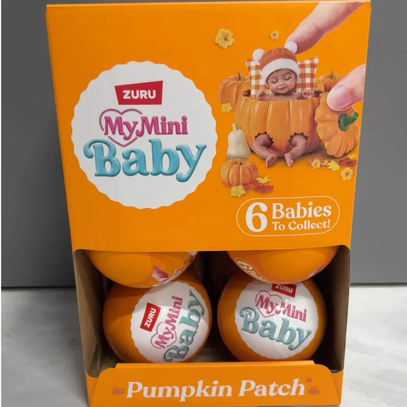 New Zuru My Mini Baby Pumpkin Series 5 Surprise Blind Box Soft Silicone Mini Doll Collectible Toy Girls Kids Birthday Gift