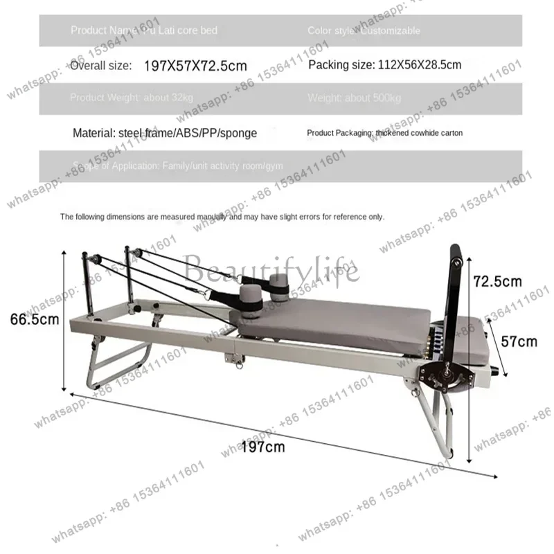 Best Sellers MIYAUP Luxury Non-Slip With Box White Studio Metal Spring New Pilate Reformers Core Bed