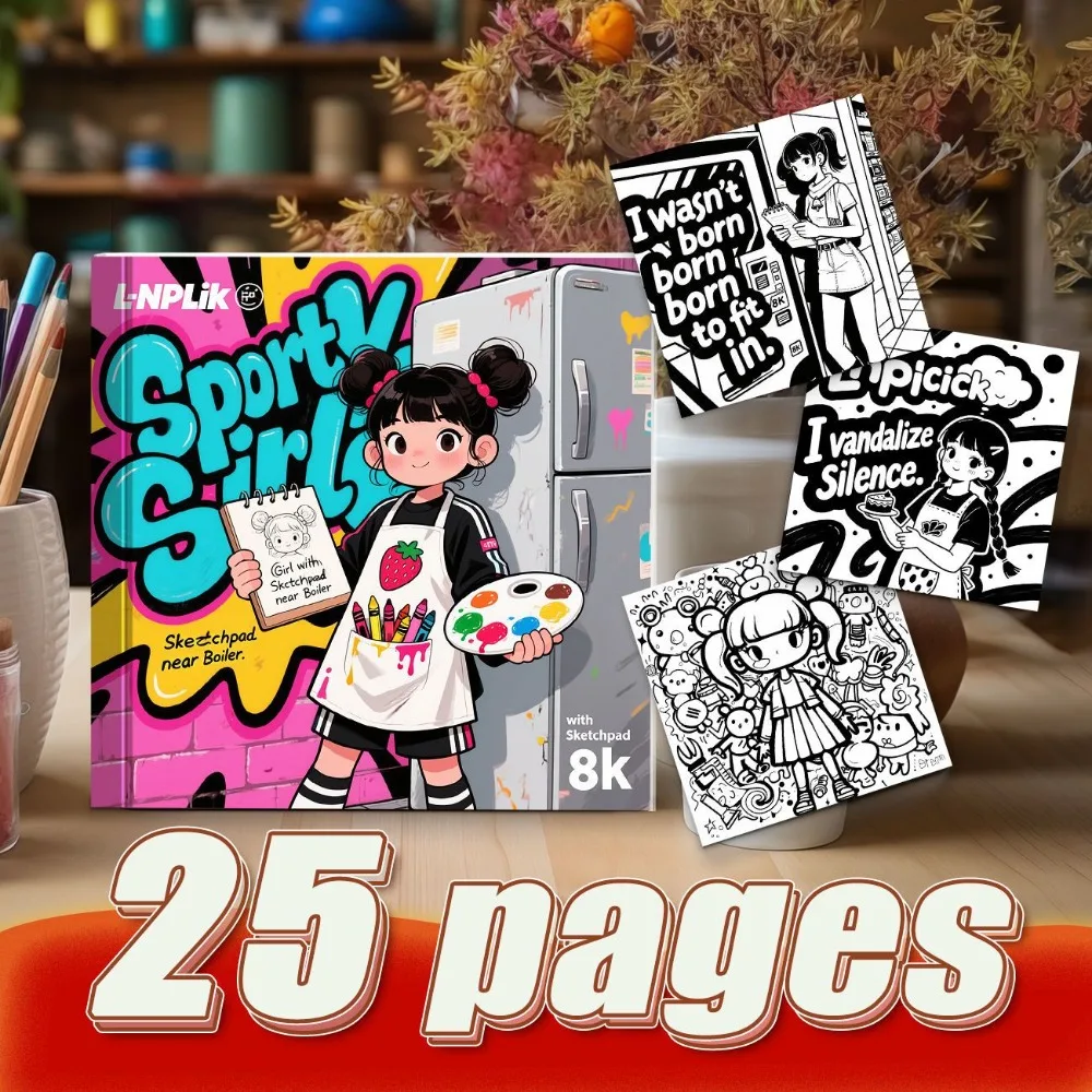 Cartoon Stress Relief Coloring Book Adult Coloring Book Hand Account DIY Relax Body And Mind No Penetration Paper