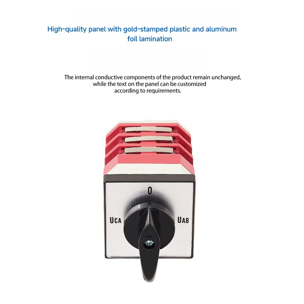 LW12 16/YH3.3 16A 3-Phase Changeover Switch AC380V DC220V with Neutral Position No N Wire for Electrical Installations