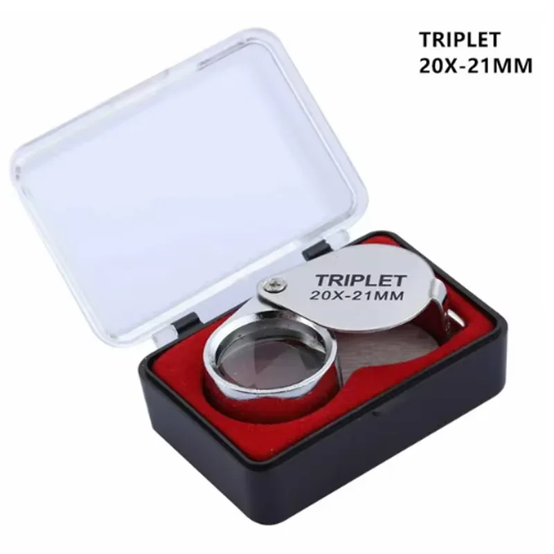 10-30X Taschenlupe Lupe Schmuck Lupe Faltbare Diamant Lupa Triplet Juweliere Auge Glas Werkzeug Leselupe