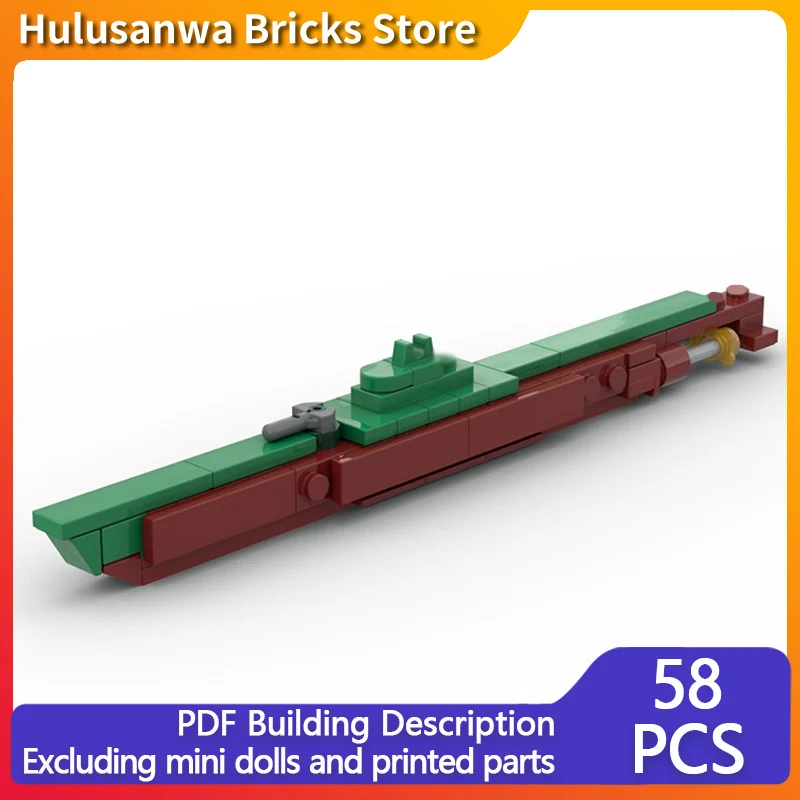 

Популярная киномодель MOC, строительные кирпичи, WW2, военная подводная лодка, модульная технология, подарки, праздник, сборка, детские игрушки, костюм