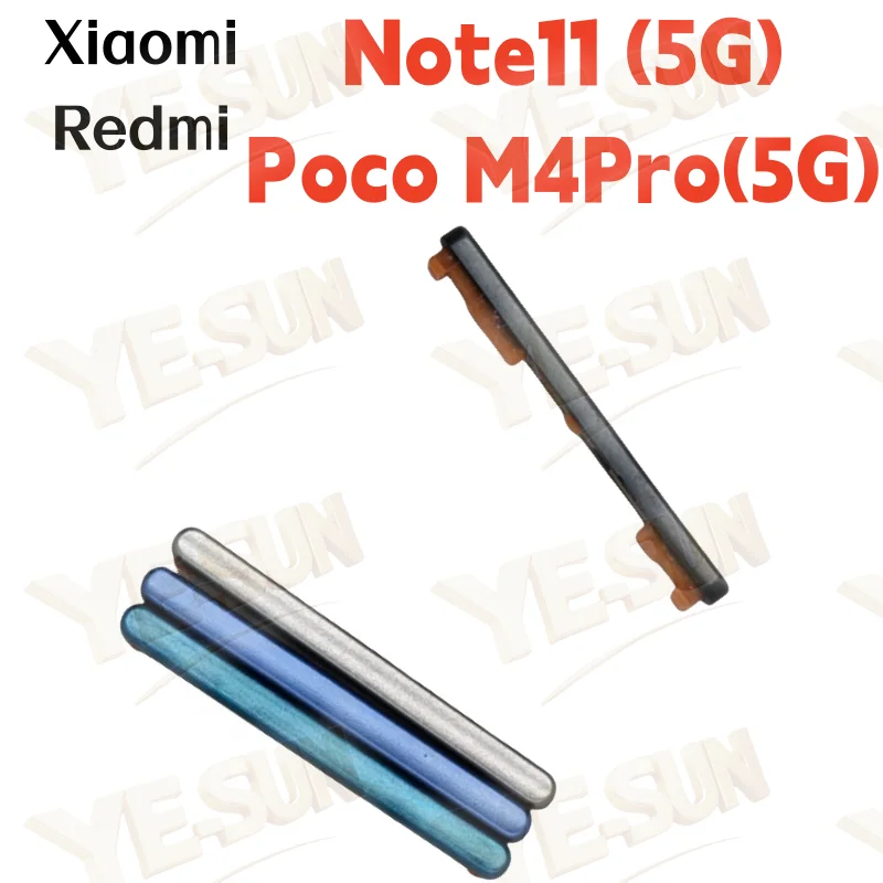 

For Xiaomi Redmi Note11(5G)/PocoM4Pro(5G) Side Volume Buttons Volume Up Down Buttons Keys On and Off Buttons