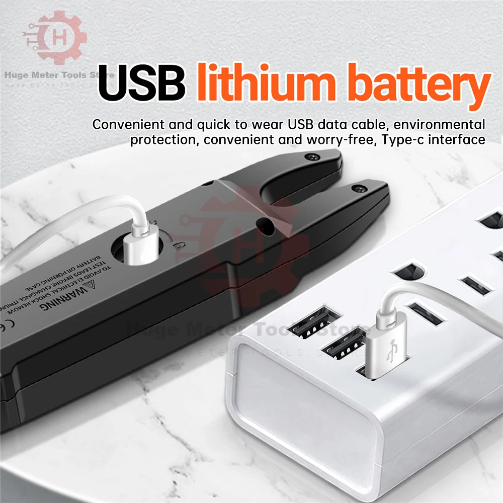 ANENG PN130 U berbentuk Clamp Meter Built-in baterai lithium tang Tester 4000 hitungan AC/DC tegangan alat arus Multimeter