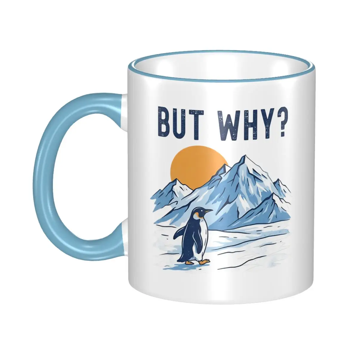 

Nihilist Penguin But Why Lonely Meme Gift Mug for Woman Man Funny Coffee Cup Present for Office