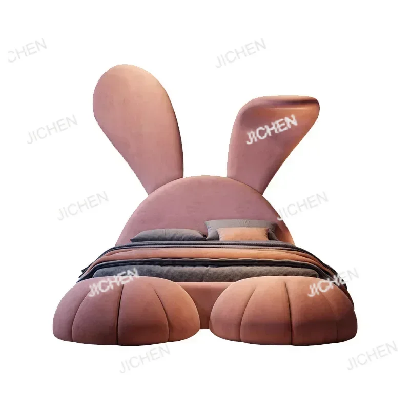 

Детская кровать JC с возможностью индивидуальной настройки, кровать-кролик, размер Queen/Full, детская кровать с обивкой, cama para niña